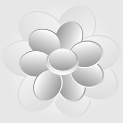 black and white vector flowers.
