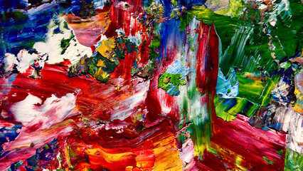 Colorful abstract background wallpaper. Modern motif visual art.  Mixtures of oil paint. Trendy...