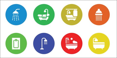 tub icon set