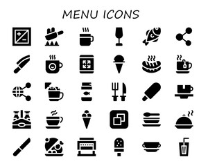 menu icon set