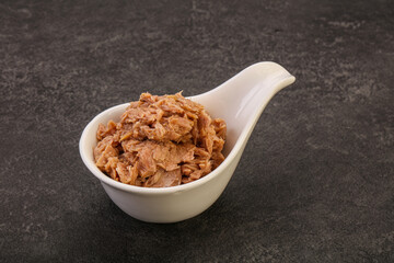 Canned tuna fillet for salad