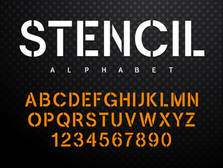 Stencil font 004