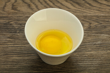 Raw Chicken egg in the bowl