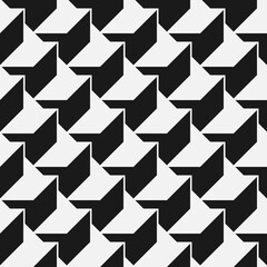 Seamless abstract geometric pattern with isometric elements - 368092431