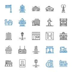 city icons set