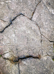 Grey rock with some cracks