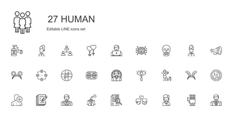 human icons set