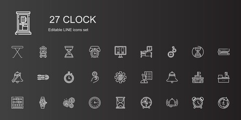 clock icons set