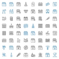 Obraz premium year icons set