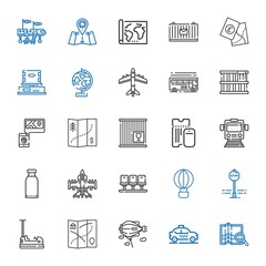 transport icons set