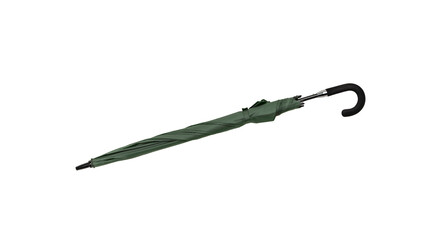 Obraz premium Large umbrella for rain and sun. Olive color umbrella isolate on a white back.