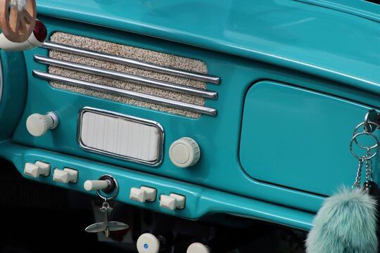 Classic car vintage radio panel