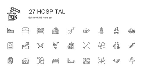 hospital icons set