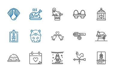 bird icons set