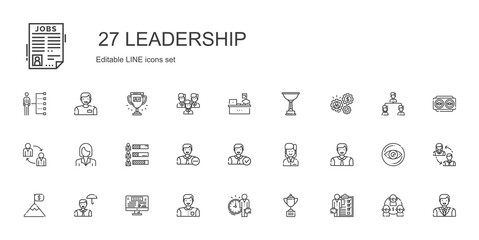 leadership icons set