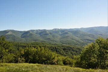 Obraz premium View of the foothills of the Caucasus