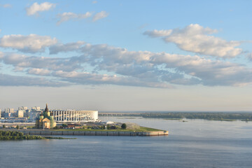 Fototapeta premium Panorama of the Nizhny Novgorod waterfront