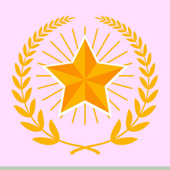 Success vector concept. Business people celebrating victory, gold cup, success, sward, winning, celebration flat vector India stock illustration 