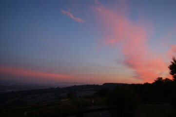 Sunrise over the hill top