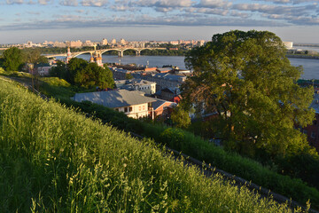 Fototapeta na wymiar Panorama of the Nizhny Novgorod waterfront