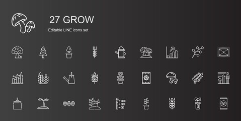 grow icons set