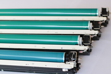 Old photosensitive drums of laser printers and copiers