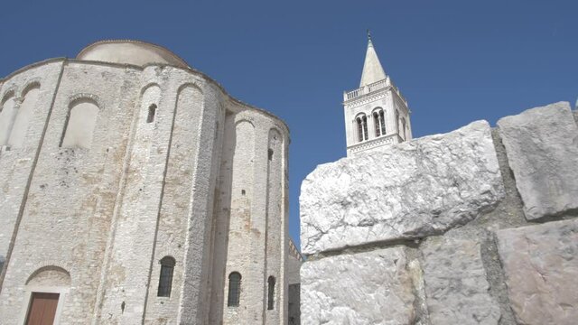 Cathedral of St. Anastasia and visitors, Zadar, Zadar County, Dalmatia region, Croatia