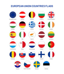 European flags in circles