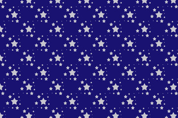 Seamless pattern with star in dark blue background.