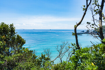 Fototapeta na wymiar 太平洋の綺麗な海と青空