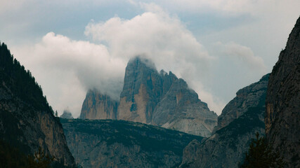 mountains in the morning