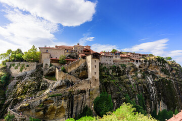 Holy Monastery of the Transfiguration of Christ.The monastery, built on an imposing rock, is the oldest, the biggest and the most important among the monasteries of Meteora which are preserved today. 