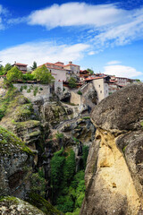 Holy Monastery of the Transfiguration of Christ.The monastery, built on an imposing rock, is the oldest, the biggest and the most important among the monasteries of Meteora which are preserved today. 