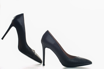 black high heels shoes