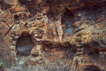 Texture of a clay-sand cave