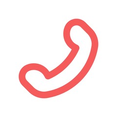 Telephone handset icon in flat design style. Call sign.