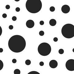 Dots seamless pattern. Random circles texture background.