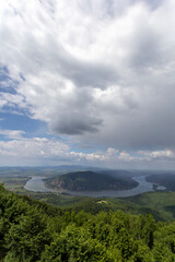 View of the Danube bend from the Predikaloszek mountain in Hungary