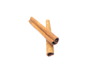 Cinnamon sticks on a white background