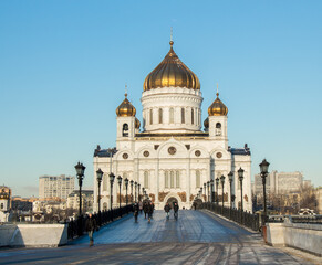 Fototapeta na wymiar Cathedral of Christ the Saviour, Moscow Russia