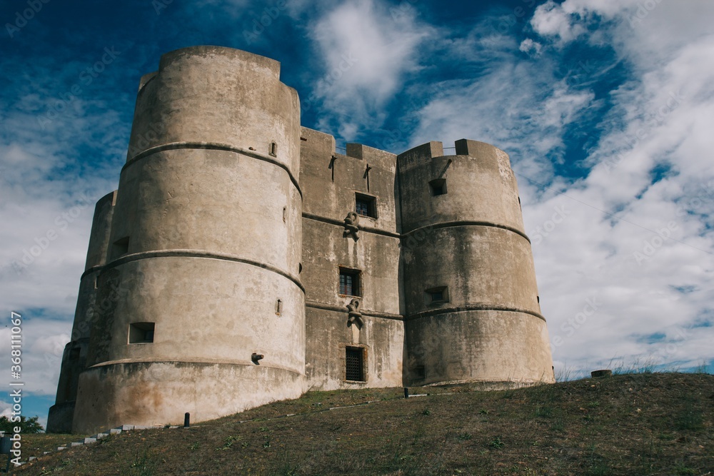 Wall mural Low angle shot of the Castle of Evoramonte in Portugal