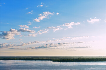 Obraz premium gentle dawn on the Volga River
