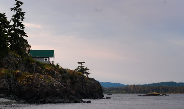 Cabin On Cliff Overlooking The Sea