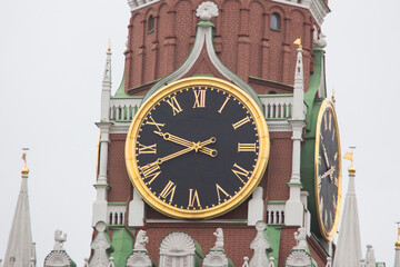 Clock on the Kremlin tower, Moscow,Russia