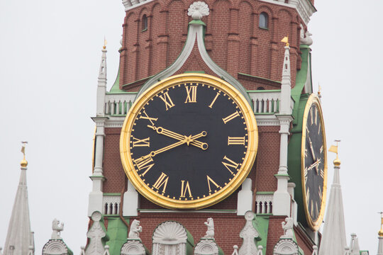 Clock on the Kremlin tower, Moscow,Russia