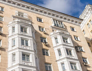 Moscow, Russia. Elements of Apartment house in empire style