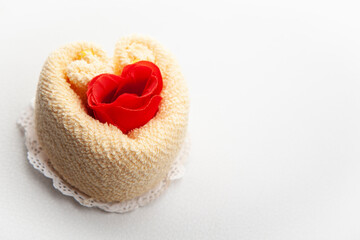 image of towel heart symbol 