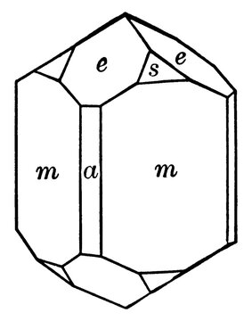 Rutile, vintage illustration.