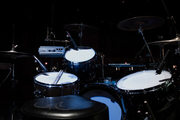 Fototapeta premium drum kit on stage