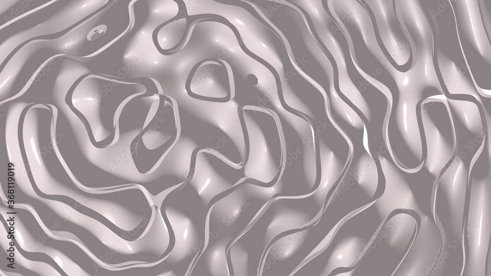 Poster Simple light PIGGY PINK monochromic 3D abstract background image made of plain crackle patterns with shadow perspectives. bank and illustration